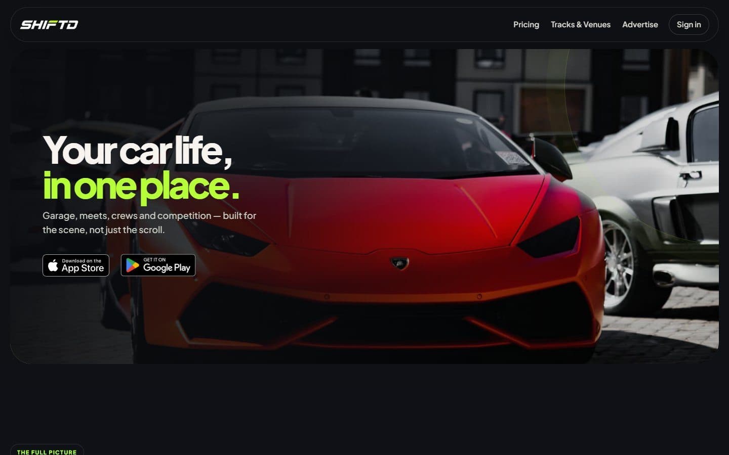 The Shiftd homepage: Your car life, in one place.
